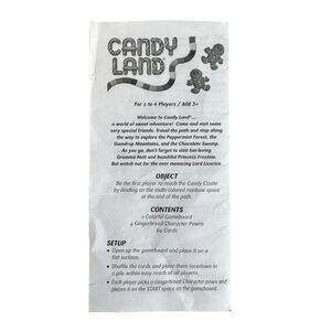 Candy Land Instructions 2005 Rules